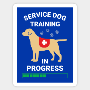 Yellow Lab Service Dog in Training Sticker